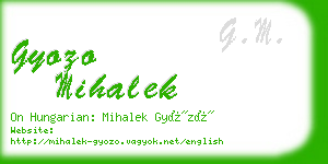 gyozo mihalek business card